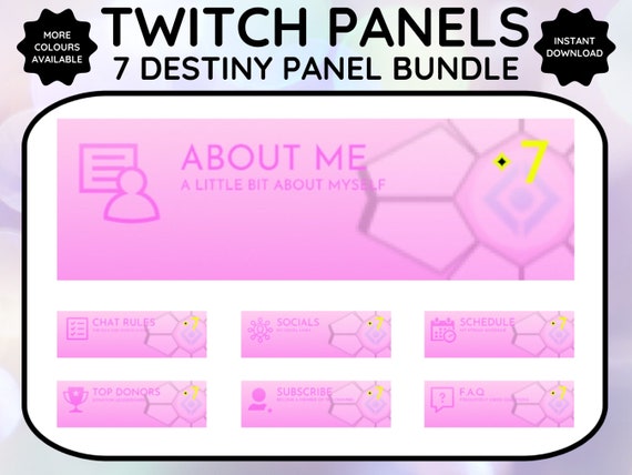 Destiny Purple Profile Panels for Twitch,  or Discord