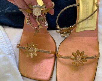 low heel leopard sandals