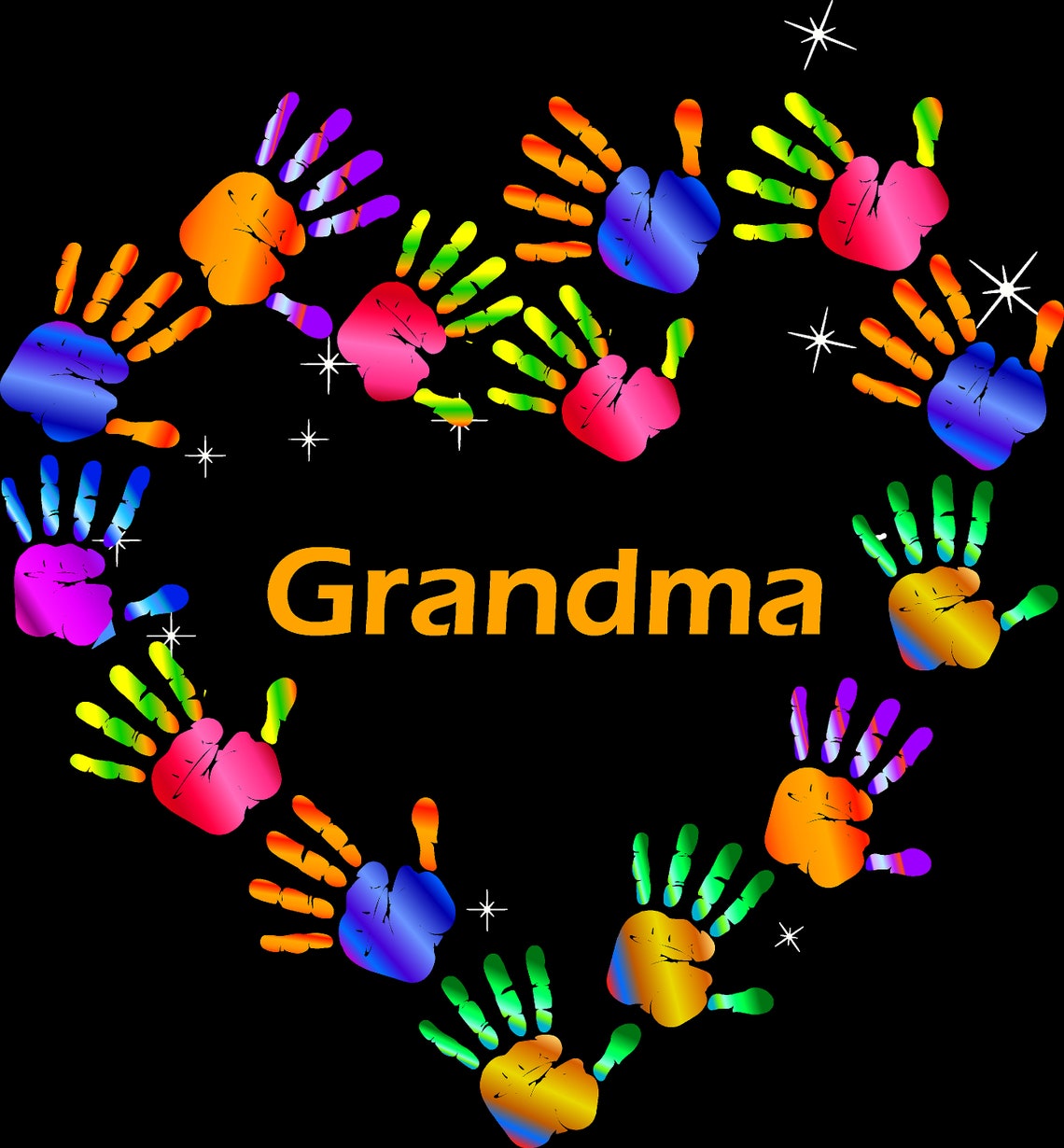 Grandma Heart Grandkids Hands SVG PNG File read Description - Etsy Canada