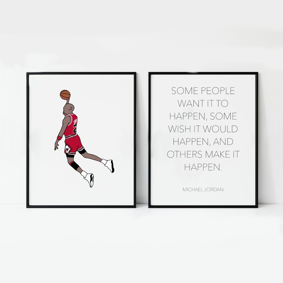Michael Jordan, Michael Jordan Wall Art, Michael Jordan Quote, Chicago Bulls Decor, Michael