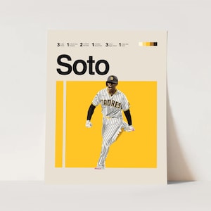 Juan Soto Padres art, San Diego Padres Fans 11x14 Minimalist, Helvetica Mid Century Modern, MLB Poster, Office Poster, Bedroom art