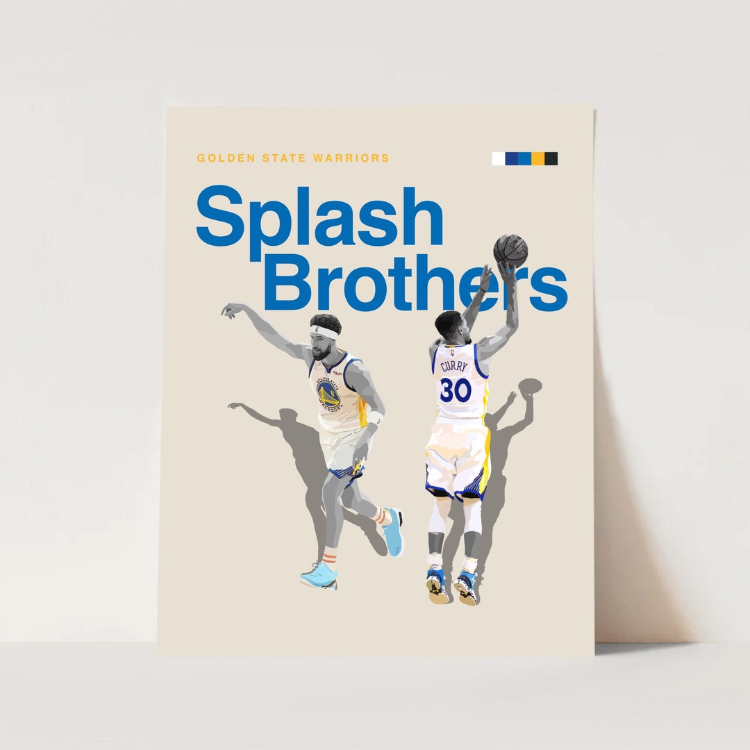 Splash Brothers Poster Golden State Warriors Art NBA Poster Etsy