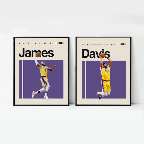 Buy Lebron James Poster LA Lakers Art Print 11x14 Minimalist Online in  India 