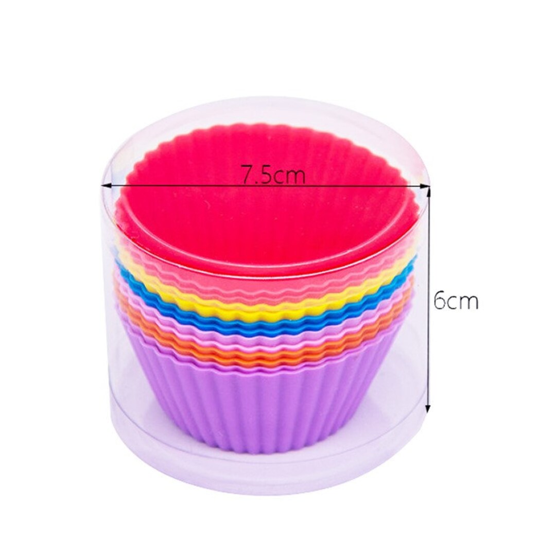 Silicone Cupcake Cases Set of 12 Cupcake Cases Reusable Assorted