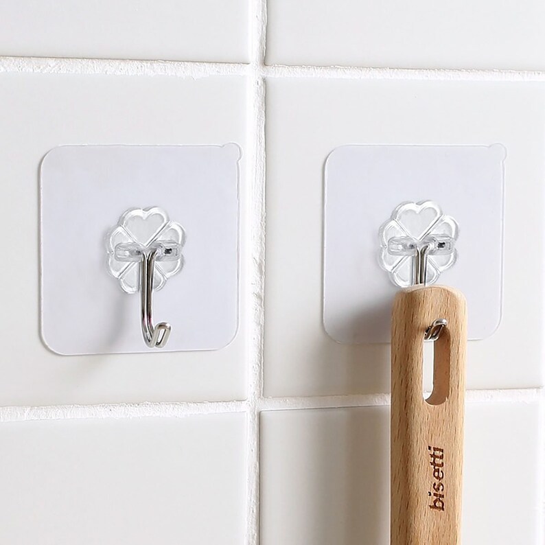 Self Adhesive Hook Strong Sticky Hooks Heavy Duty Wall Etsy UK