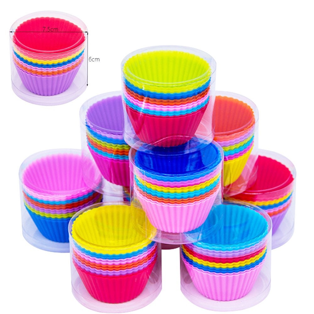 Silicone Cupcake Cases Set of 12 Cupcake Cases Reusable Etsy UK