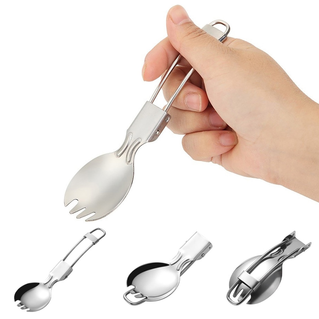 Portable Folding Sporks Stainless Steel Picnic Traveling Etsy UK