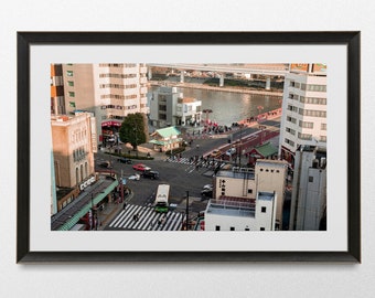 Asakusa Tokyo Street Printable Wall Decor, Japan Aerial View, Asian Fall Vibes, Horizontal Print Instant Downloadable Print, Home Interiors