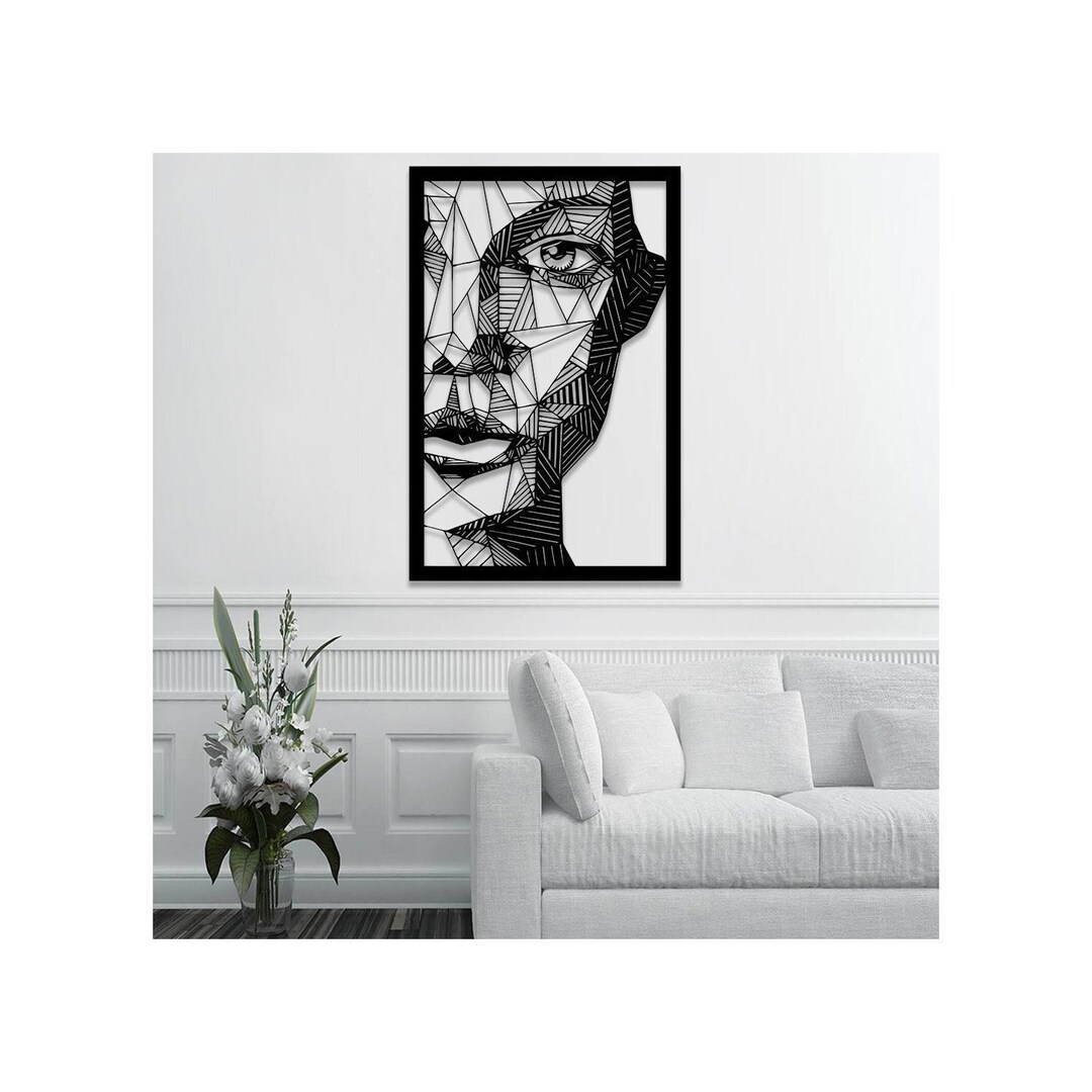 Woman Face Wall Decor Woman Face Metal Wall Art Woman Etsy