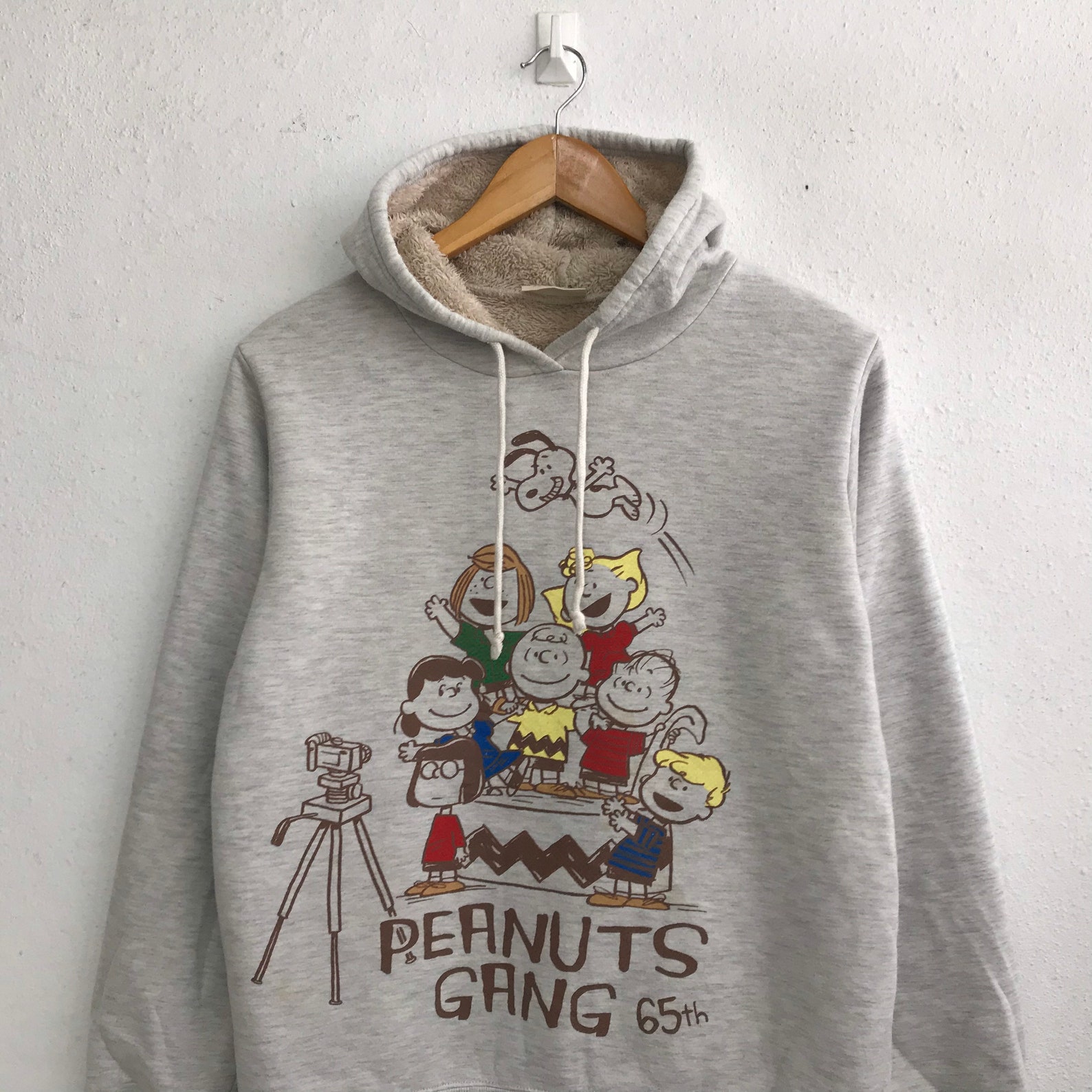 Peanuts Snoopy Hoodie Pullover Jumper Sweater Big Spellout Etsy UK