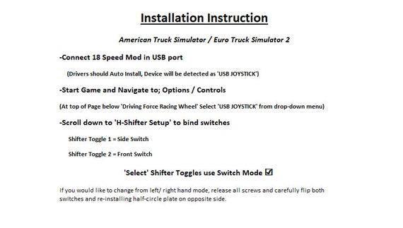 18 Speed Truck SIM Shifter MOD for G29 Shifter Logitech G920 G923 G27 ETS2  & ATS 