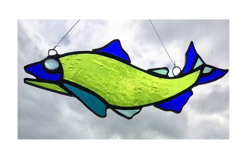 Stained Glass Fish Suncatcher Etsy