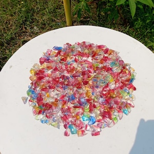 518 gr of Beautiful Gravel Andara Crystal Rainbow Monatomic for Pendant