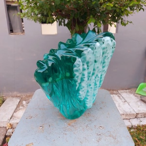 10 kg di speciale cristallo Andara in rilievo verde turchese con bolle lucide