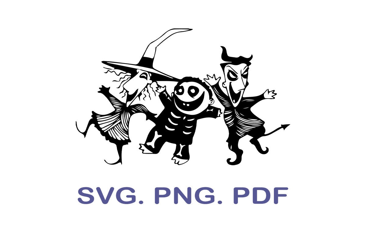 Lock shock and barrel svg Nightmare Before Christmas svg Etsy