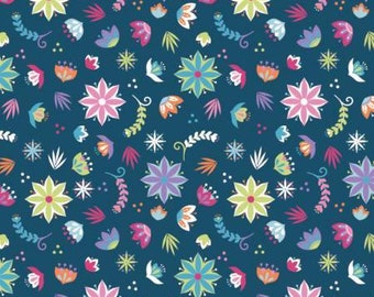 Assorted Flowers, llama Drama, Camelot, 1/2 yard