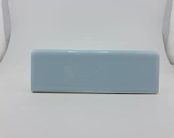 Vintage Mosaic Ceramic Tile: Baby Light Blue Edge 2"x 6" NOS
