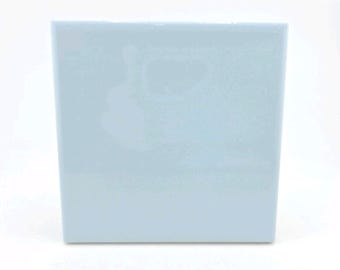 Vintage Romany Spartan Ceramic Tile: Baby Light Blue Flat 4.25" X 4.25" NOS