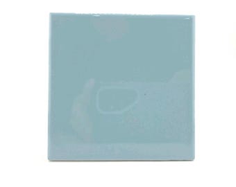 Vintage Romany Spartan Ceramic Tile: Cornflower Blue Flat 4.25" X 4.25" NOS