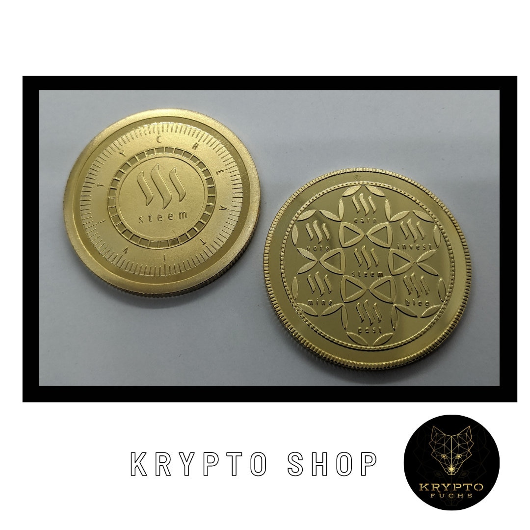 Steem Gold Crypto Coin Collectible Coin | Collectable Crypto Coin With  Display and as a Luxury Gift | Physical Crypto Coin | HODL - Etsy Ireland