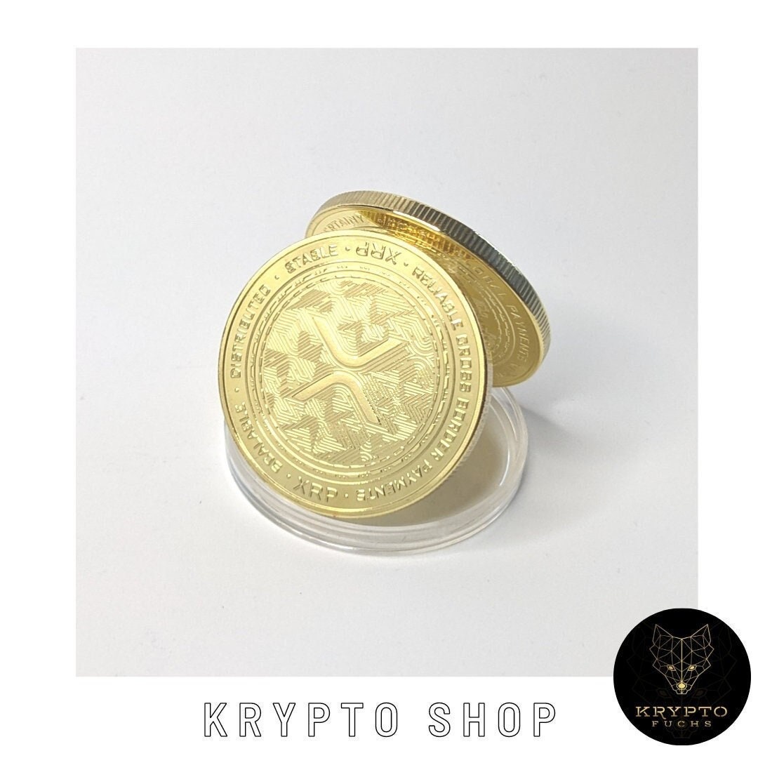 Silver Coins Xrp Merchandise Physical XRP Coin - Collectible Cryptocurrency  Token With Display Case Crypto Coin Open Air Silver Bullion Coins