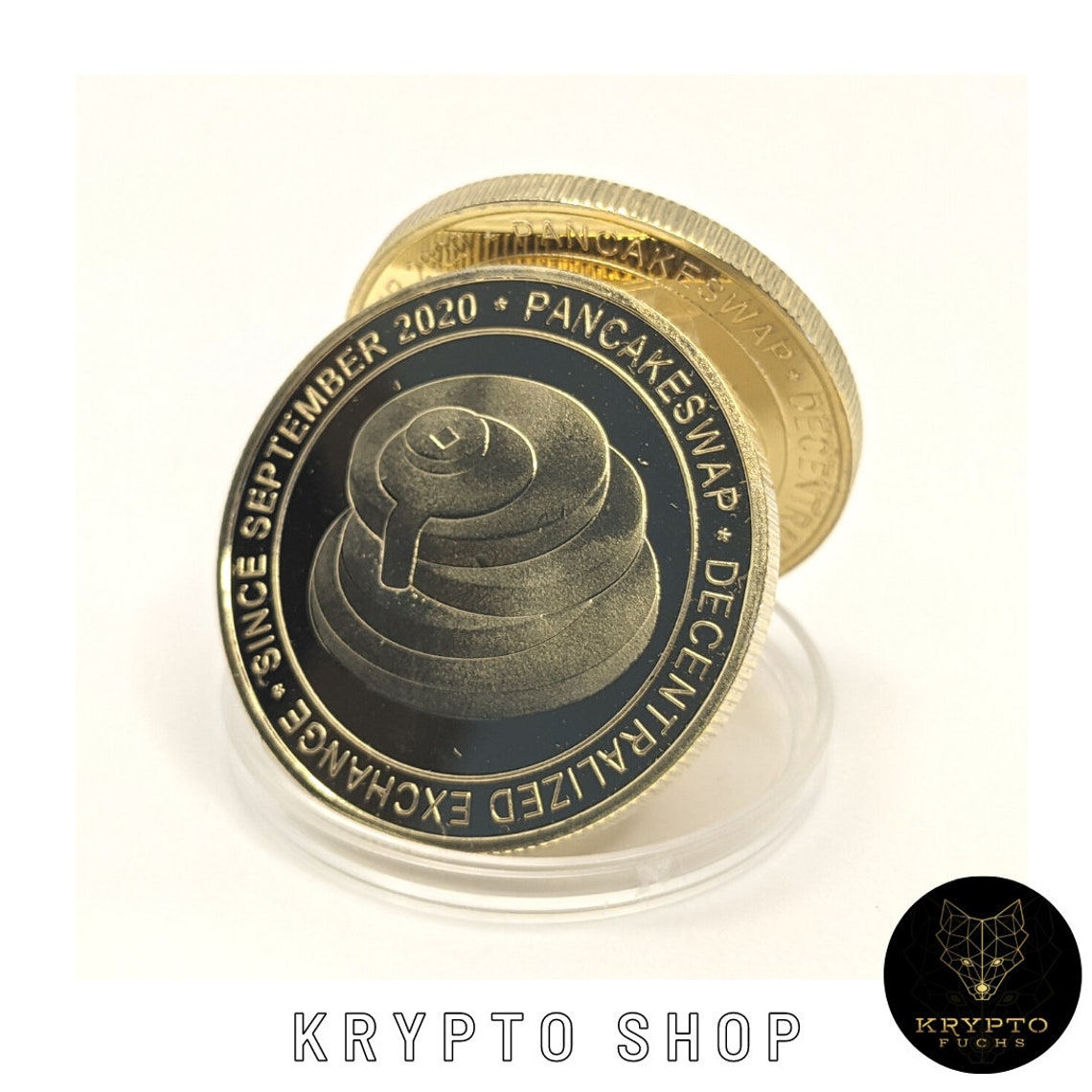 Crypto coin Display Pancake Swap Cake Collection coin | Etsy