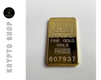 Replica Credit Suisse Gold Bar One Ounce Fine Gold 999.9 Coin (Replica)