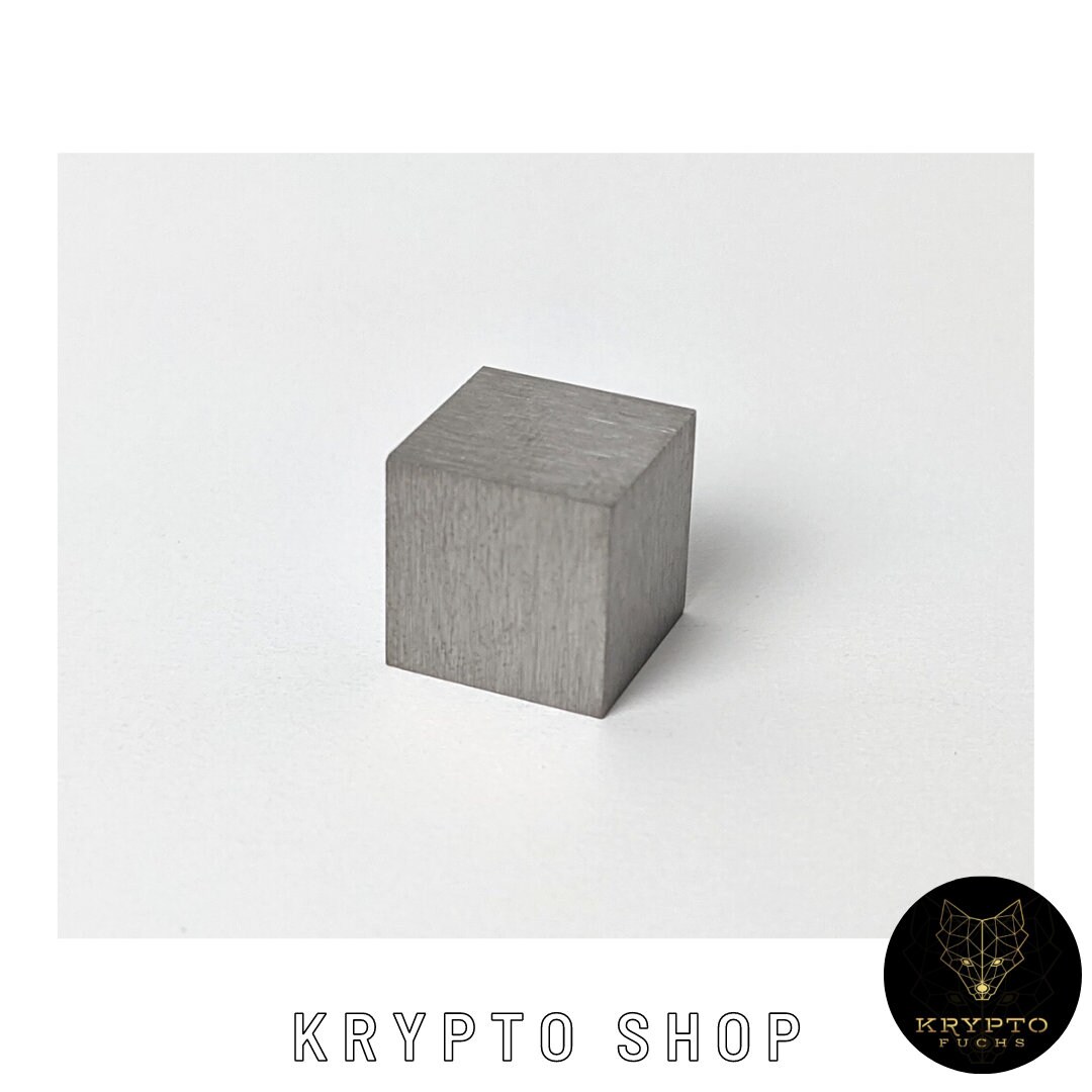 Tungsten Cube 1" Tungsten Cube 99.95% without engraving for crypto fans, crypto symbol of wealth