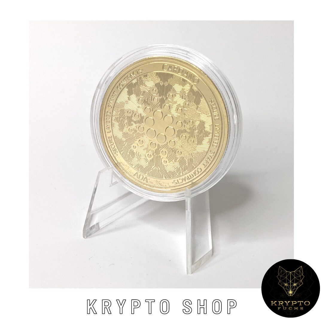 Pièce de crypto-monnaie Cardano ADA Gold Crypto Coin, pièce de collection  avec présentoir et cadeau de luxe - Etsy France