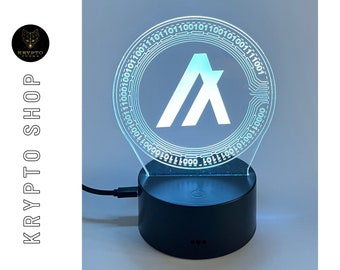 Algorand Algo Lámpara 3D LED Crypto 11 colores luz nocturna visual con control remoto