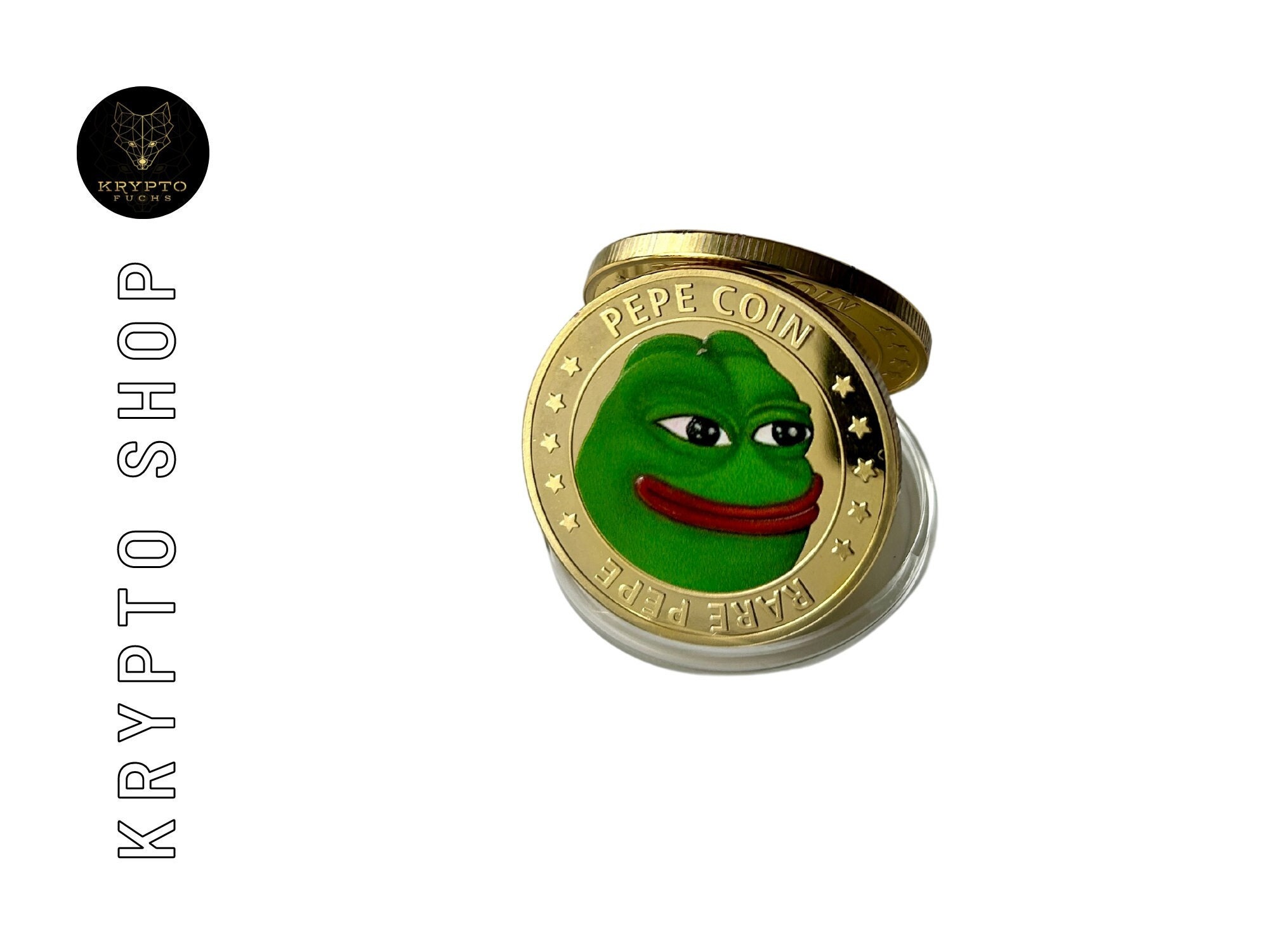 Pièce de collection Pepe Crypto Coin avec présentoir et cadeau de luxe -  Etsy France