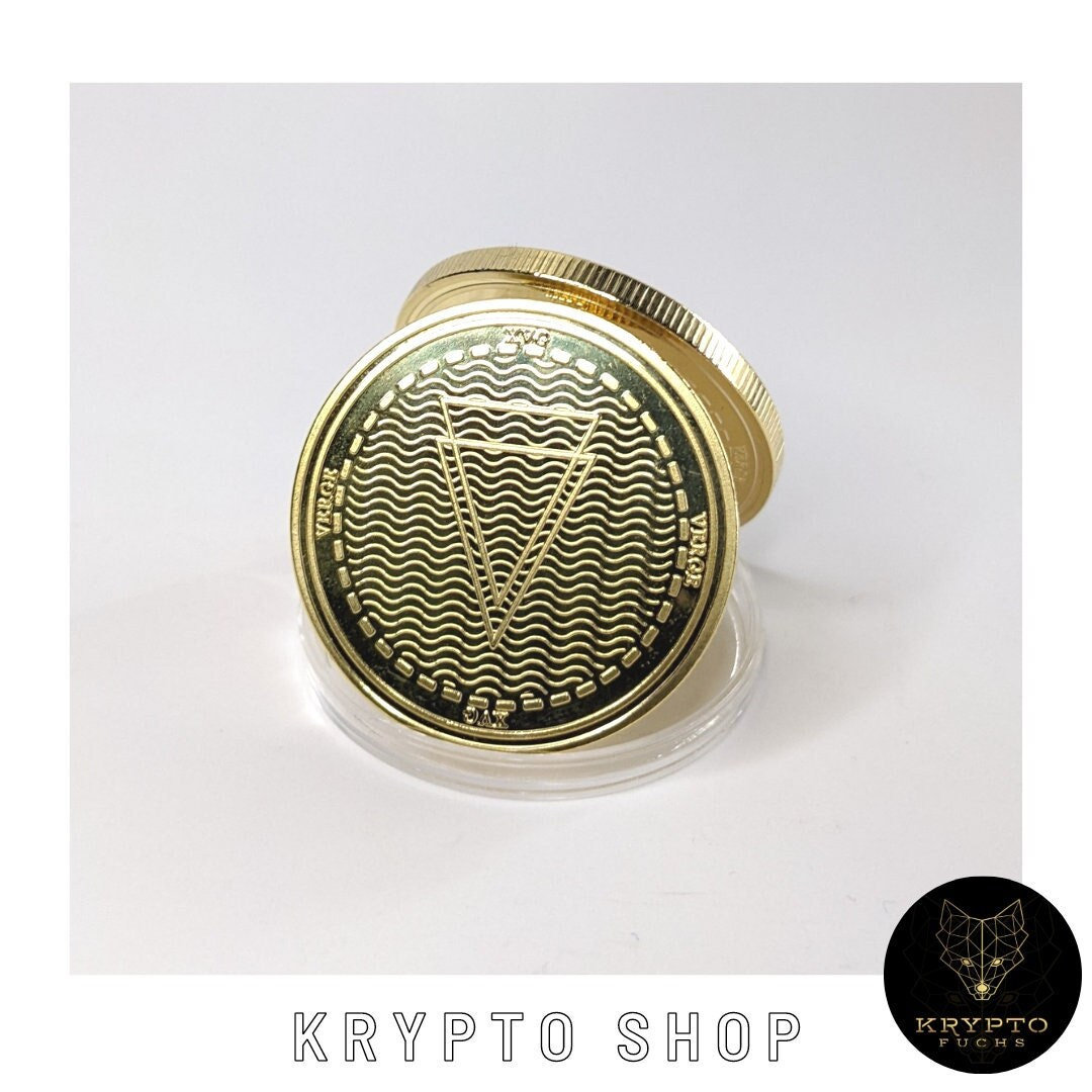 Verge XVG Gold Coin Collectible Coin | collectable crypto coin with display  or as a luxury gift | Physical Crypto Coin | HODL gift