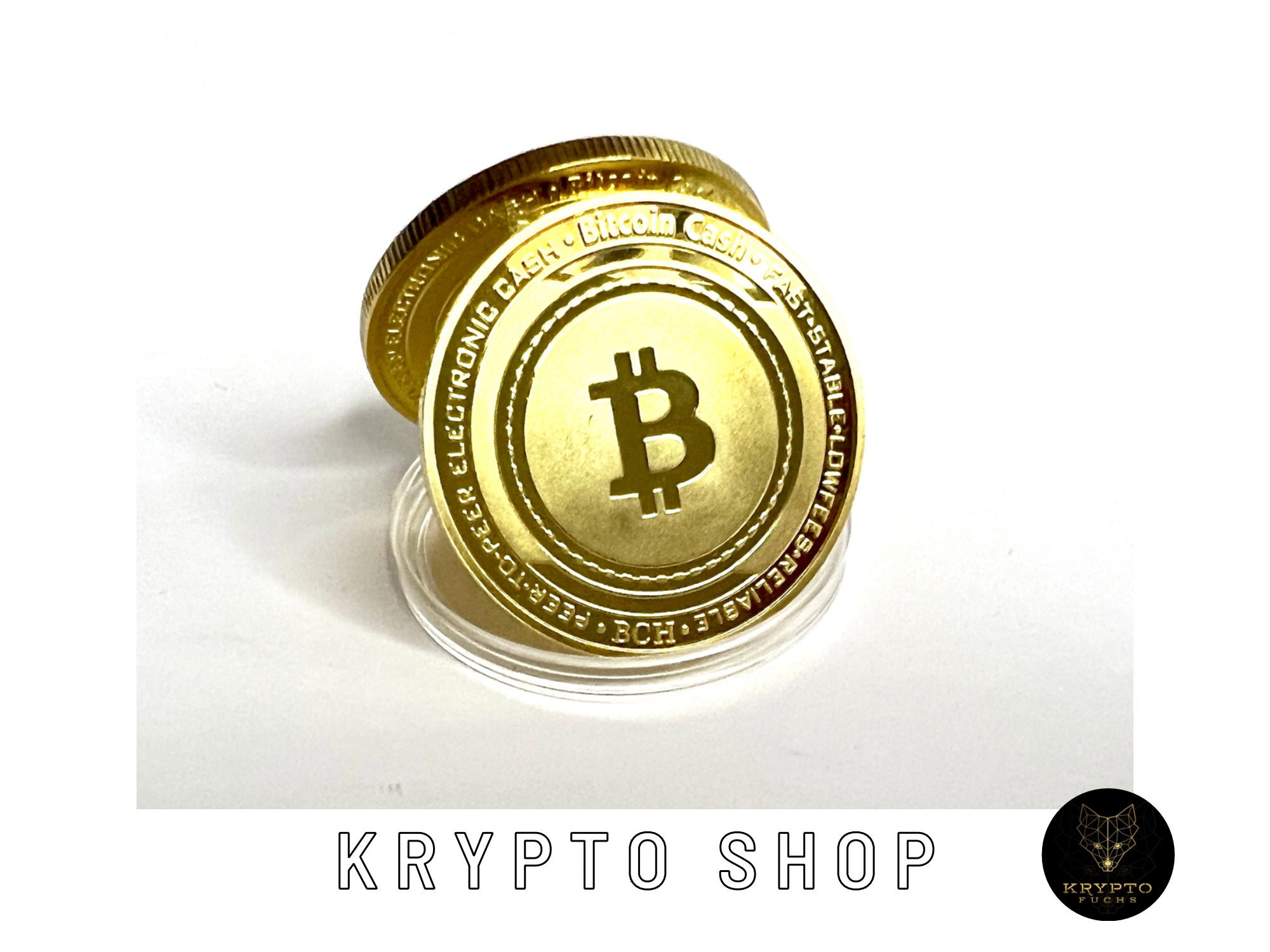 Moeda criptografada Bitcoin Cash BTH Moeda criptografada de ouro Moeda  colecionável com display e como presente de luxo - Etsy Portugal