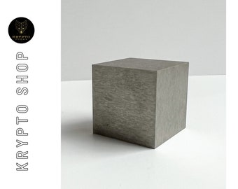 Cubo de tungsteno de 1 cm, 99,95% puro, para fanáticos de las criptomonedas, símbolo criptográfico de riqueza
