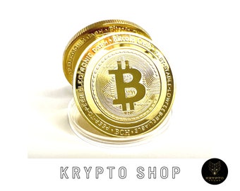 Bitcoin Cash Crypto Coin BTH Gold Crypto Coin Collectible Coin with Display and as a Luxury Gift