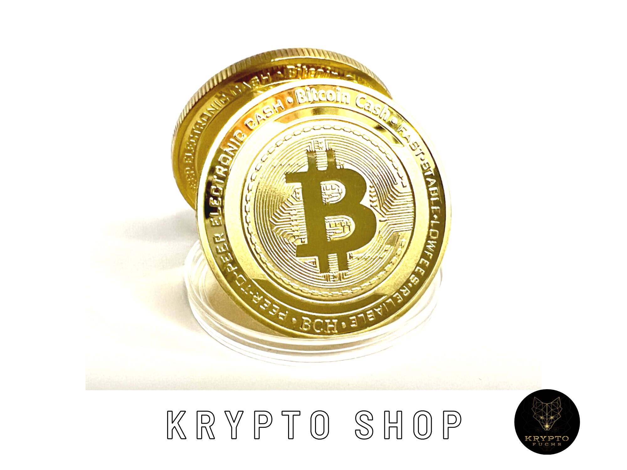 Bitcoin Cash Crypto Coin BTH Gold Crypto Coin Collectible Coin With Display  and as a Luxury Gift - Etsy Sweden