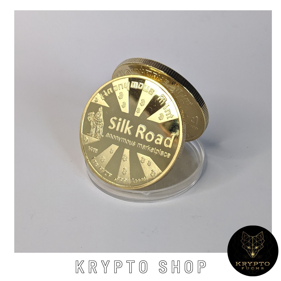 Bitcoin Silk Road Gold Crypto Coin moneda coleccionable con exhibición y  como regalo de lujo - Etsy España
