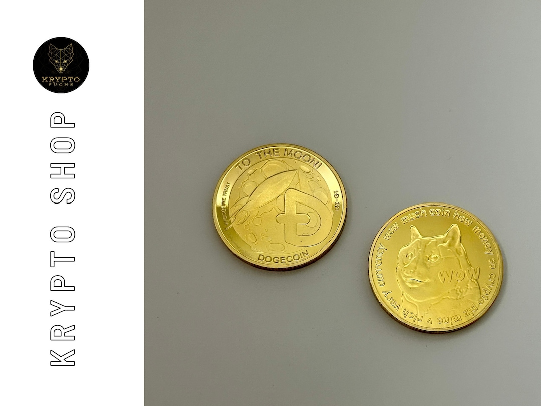 Dogecoin Doge Gold Crypto Coin Pièce de collection | Pièce crypto à  collectionner avec présentoir et comme cadeau de luxe - Etsy France