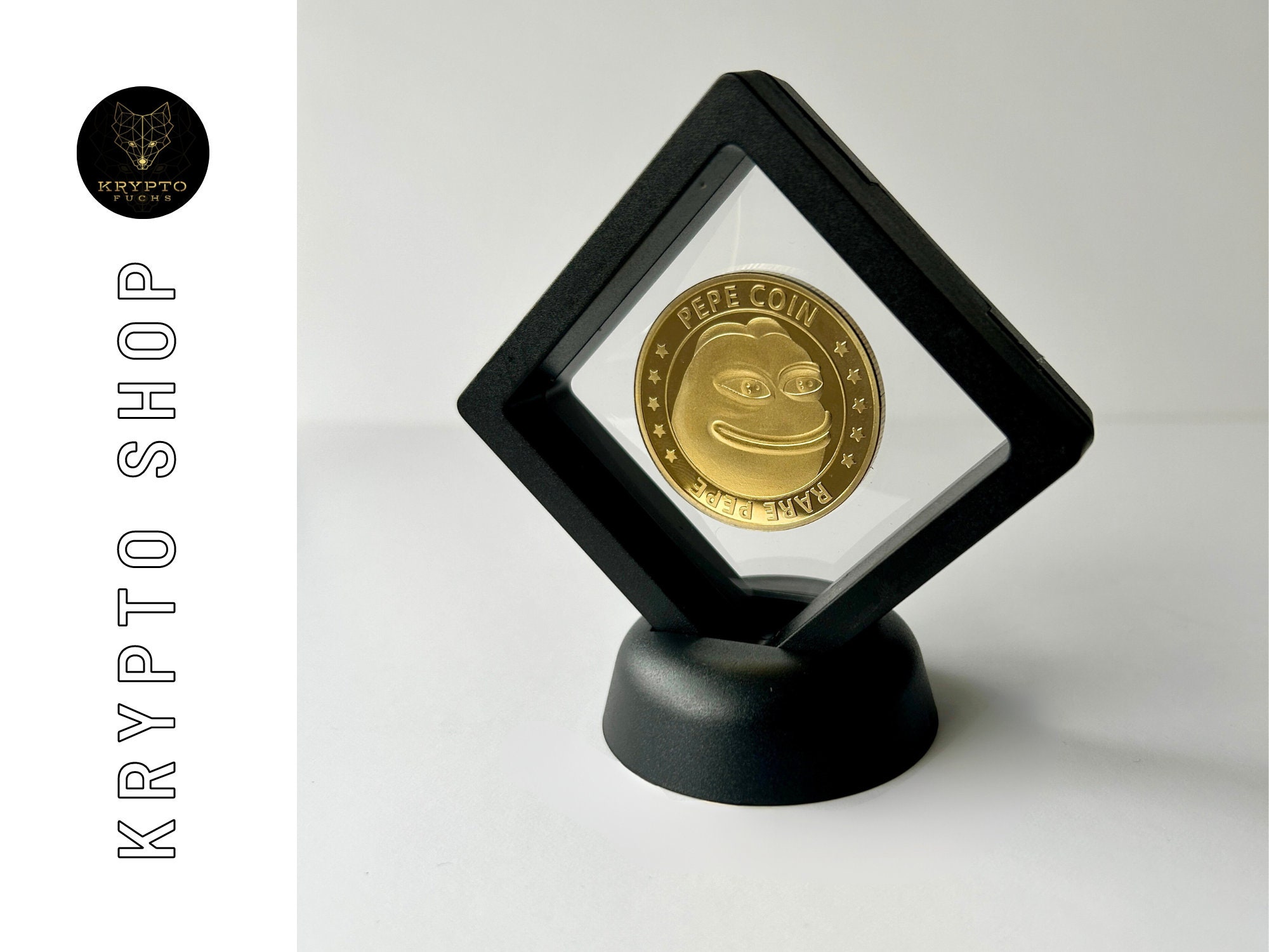 Pièce de collection Pepe Crypto Coin avec présentoir et cadeau de luxe -  Etsy France