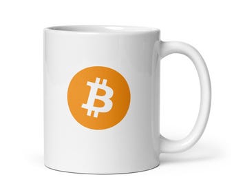 Taza de cerámica Bitcoin: estilo cripto para tu café