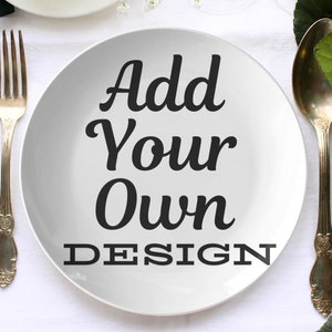 Personalized dinner plate, customized plate, custom name plate, monogrammed plate, photo plates, custom dishes, wedding, add your design