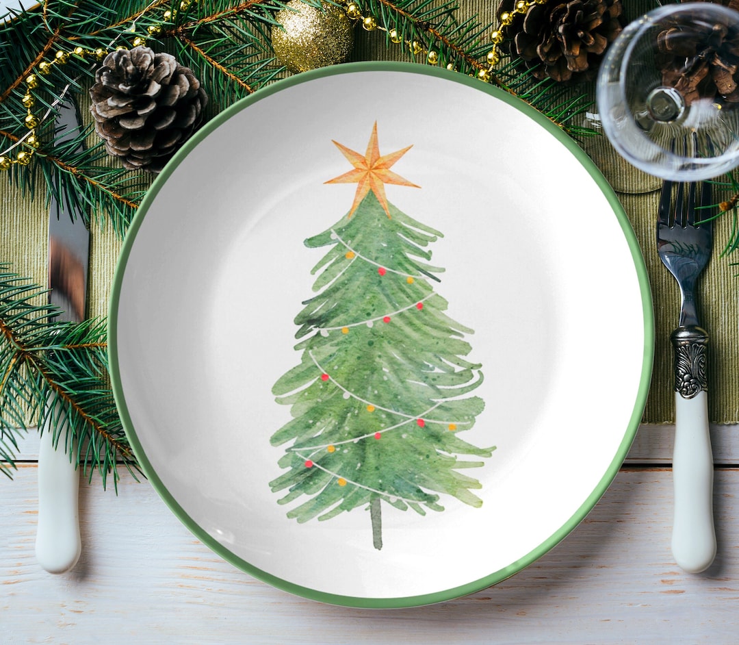 Christmas Tree Dinner Plate Christmas Dinnerware Christmas Dishes