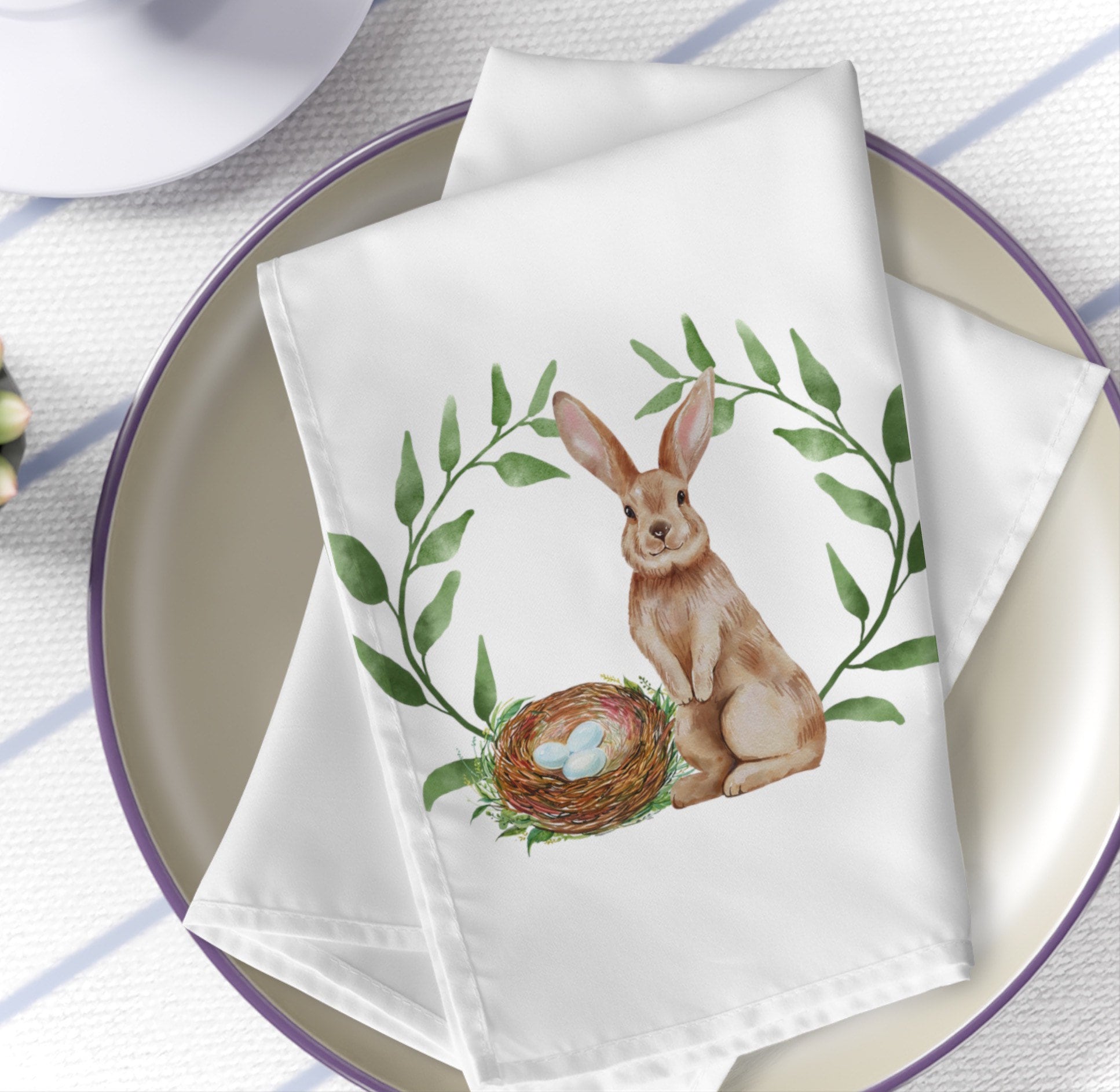Easter napkins napkins set | Easter bunny napkins | spring cloth napkins | dinner napkins | washable napkins | Easter table linens decor