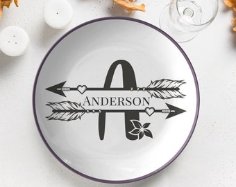 Personalized dinner plate set | wedding plate | monogrammed plates | customized dinnerware | custom dishes | wedding gift | anniversary gift