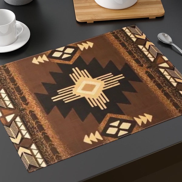 Western Placemat | southwestern place mat | boho tribal Indian place setting | decorative table linens | country farmhouse table decor