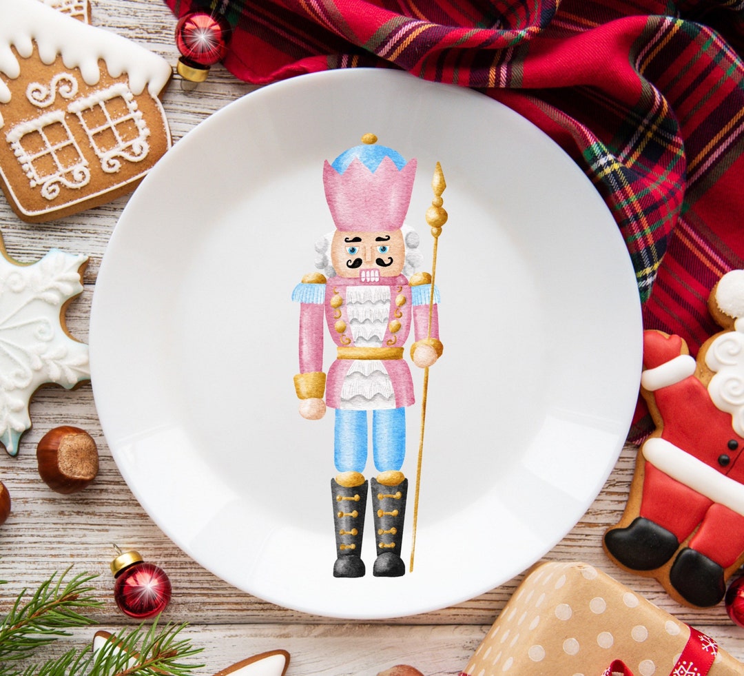 Nutcracker Dinner Plates, Christmas Nutcracker Themed Plates, Christmas