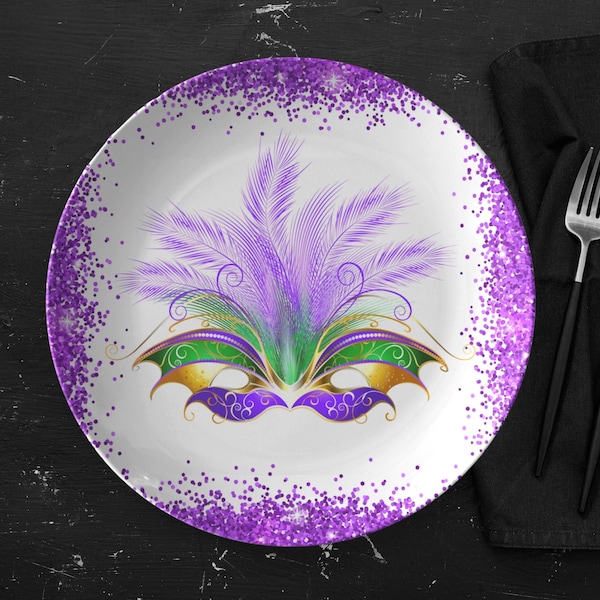mardi gras china plates