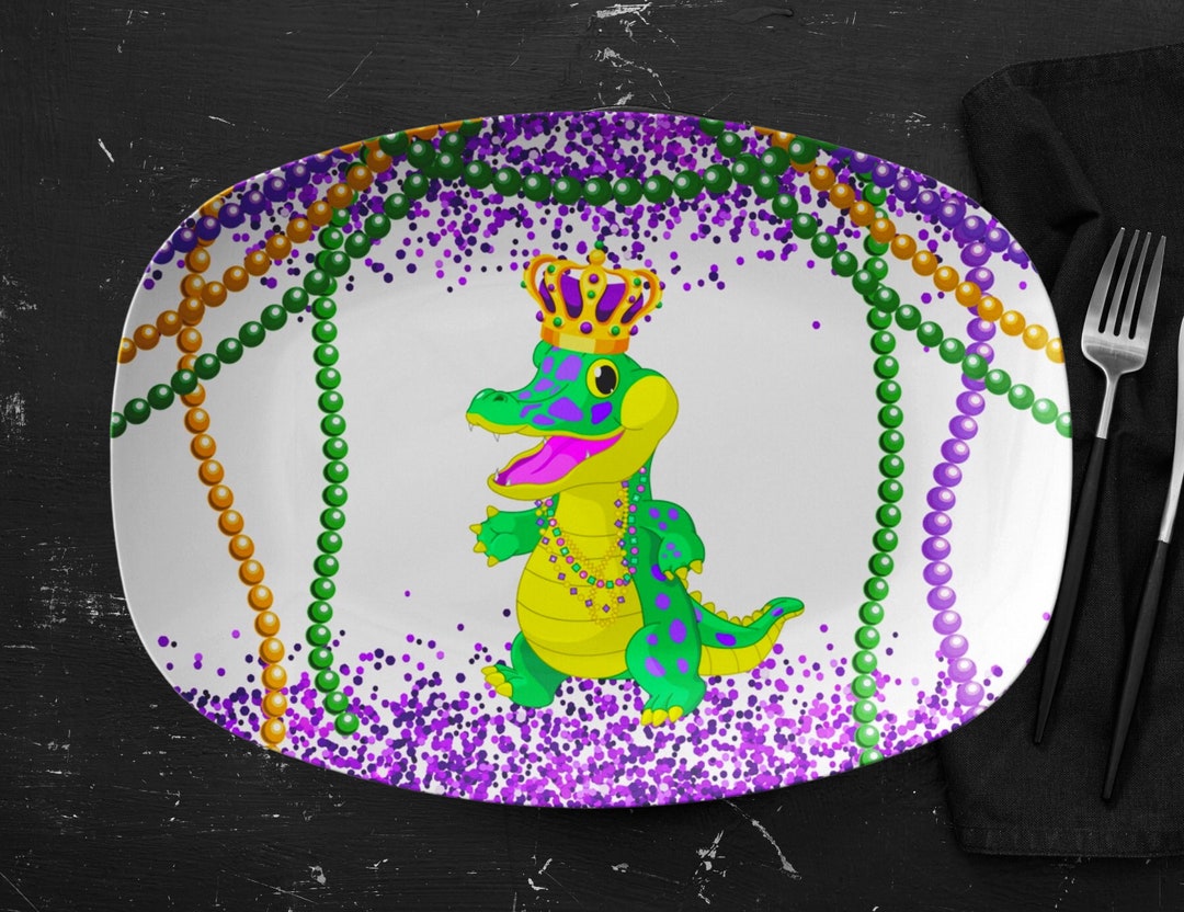mardi gras serving dishes
