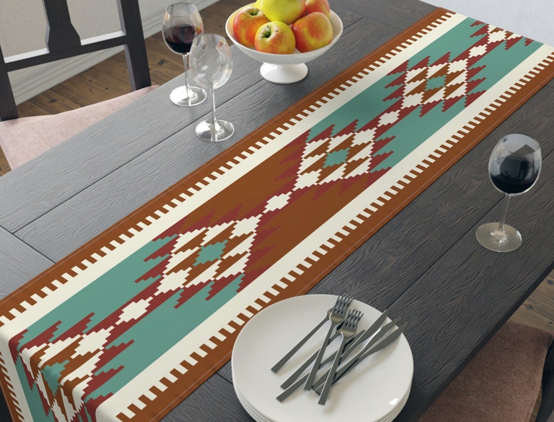 Southwestern Table Runner Western Table Runner Tribal Etsy