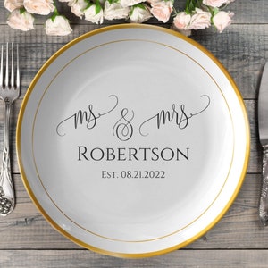 Personalized wedding plate | mr and mrs dinner plate | customized bride & groom plate | wedding gift | wedding day plate | Anniversary plate